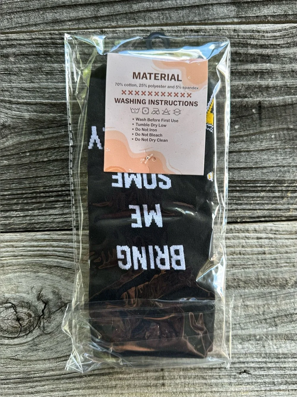 Black Socks With Whiskey Motifs “If you can read this… Bring me some whiskey”